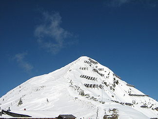 Das Wiedersberger Horn von der Bergstation des höchsten Liftes aus gesehen