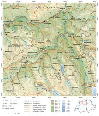 Karte Kanton Aargau