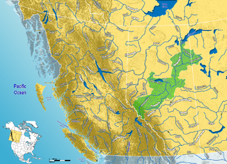 ﻿Einzugsgebiet des Athabasca River im westlichen Kanada