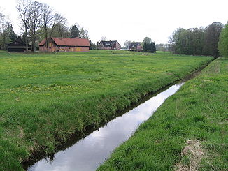 Die Brunau vor an der Horst (hinten).