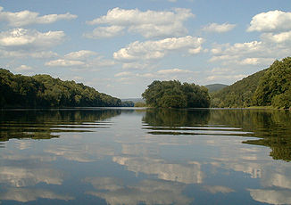 Der Delaware River oberhalb des Delaware Water Gap, Pennsylvania