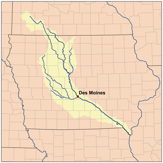 Einzugsgebiet des Des Moines Rivers