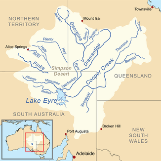 Ranken River im Einzugsgebiet des Lake Eyre