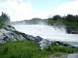Laksforsen-Wasserfall