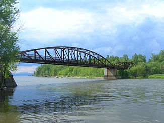 Die Winooski River Bike Bridge. Sie verbindet Burlington mit Colchester