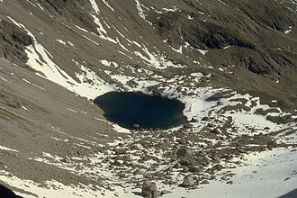 Der Hermannskarsee vom Nordgrat des Großen Krottenkopfes