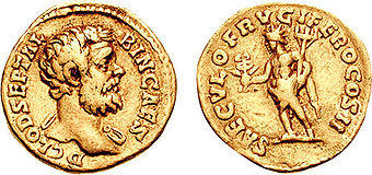 Aureus des Clodius Albinus als Caesar
