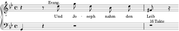 BWV 244 Incipit Nr. 76 Und Joseph nahm.svg