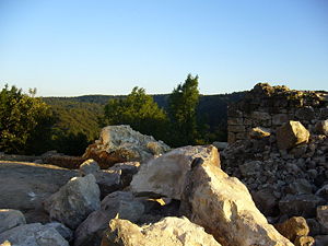 Blick von der Ruine Falkenburg Richtung Osten