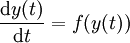 \frac{{\rm d}y(t)}{{\rm d}t} = f(y(t))