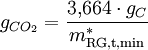 g_{CO_2} = \frac{3{,}664 \cdot g_C}{m^*_\mathrm{RG, t, min}}