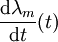 \frac{\mathrm{d}\lambda_m}{\mathrm{d}t}(t)