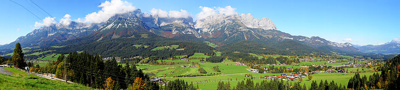 Blick auf Going und Wilden Kaiser