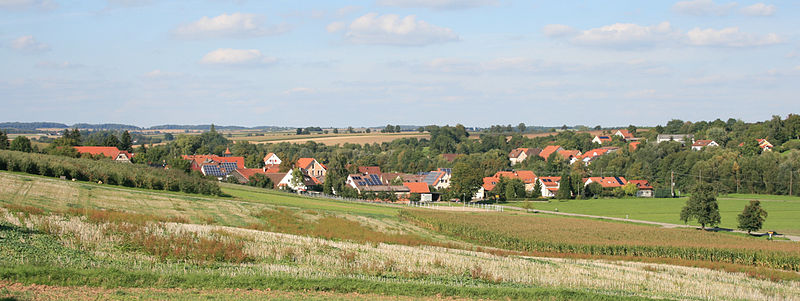 Das Panorama von Oberohrn, von Baierbach aus gesehen