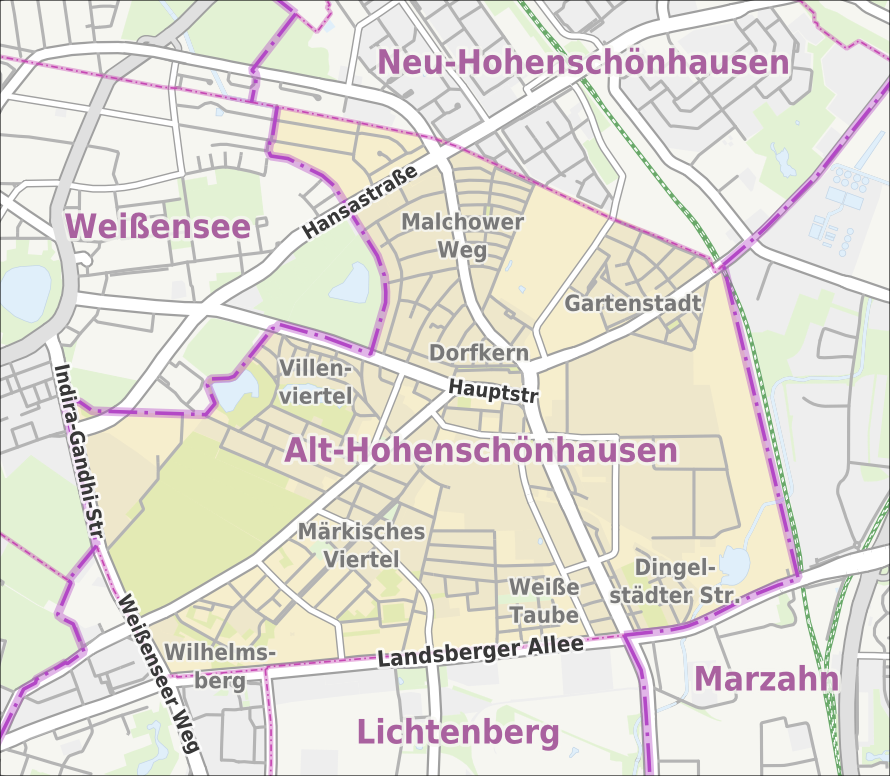 Liste der Straßen und Plätze in Berlin-Alt-Hohenschönhausen