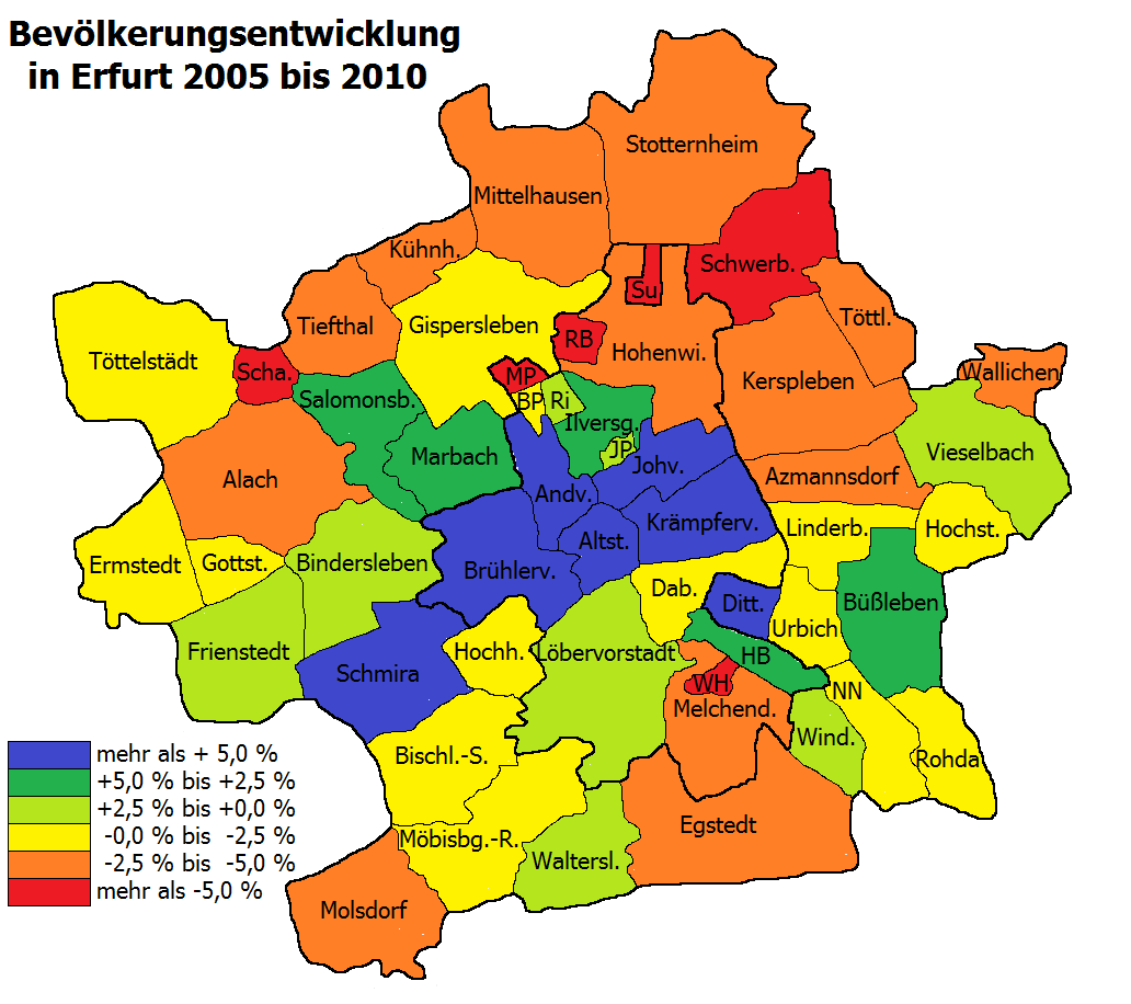 Einwohnerentwicklung von Erfurt