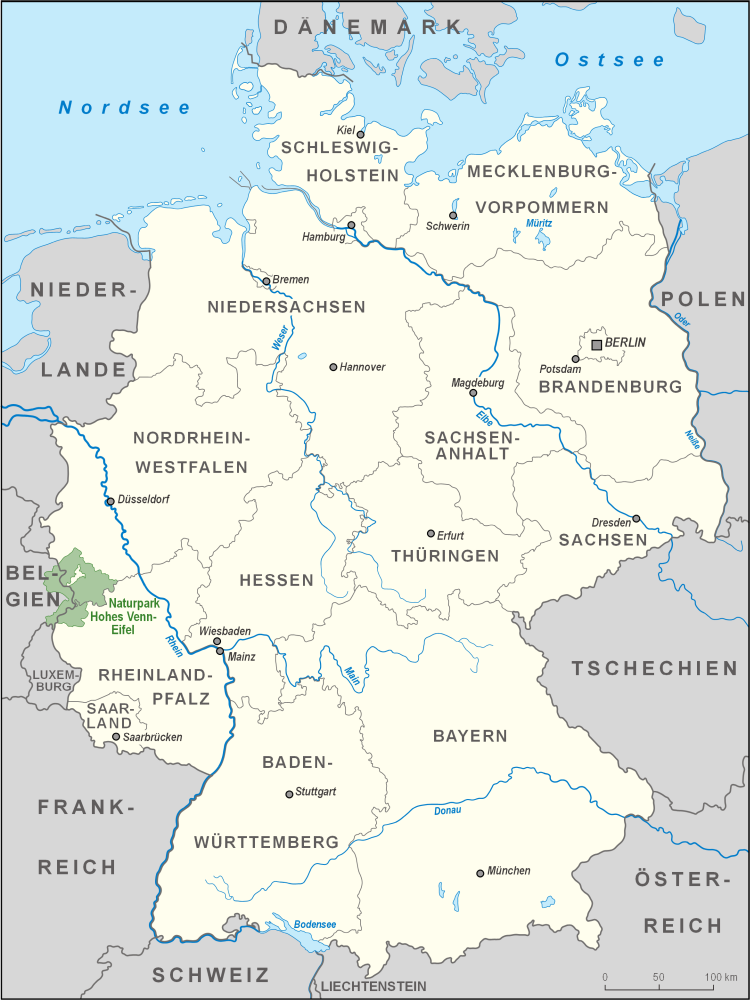 Eifel Deutschlandkarte