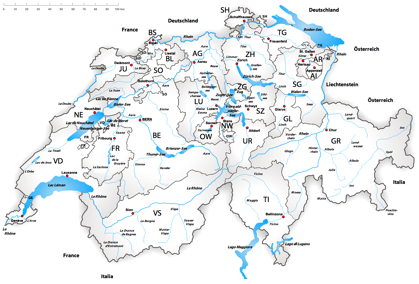Liste der Flüsse in der Schweiz