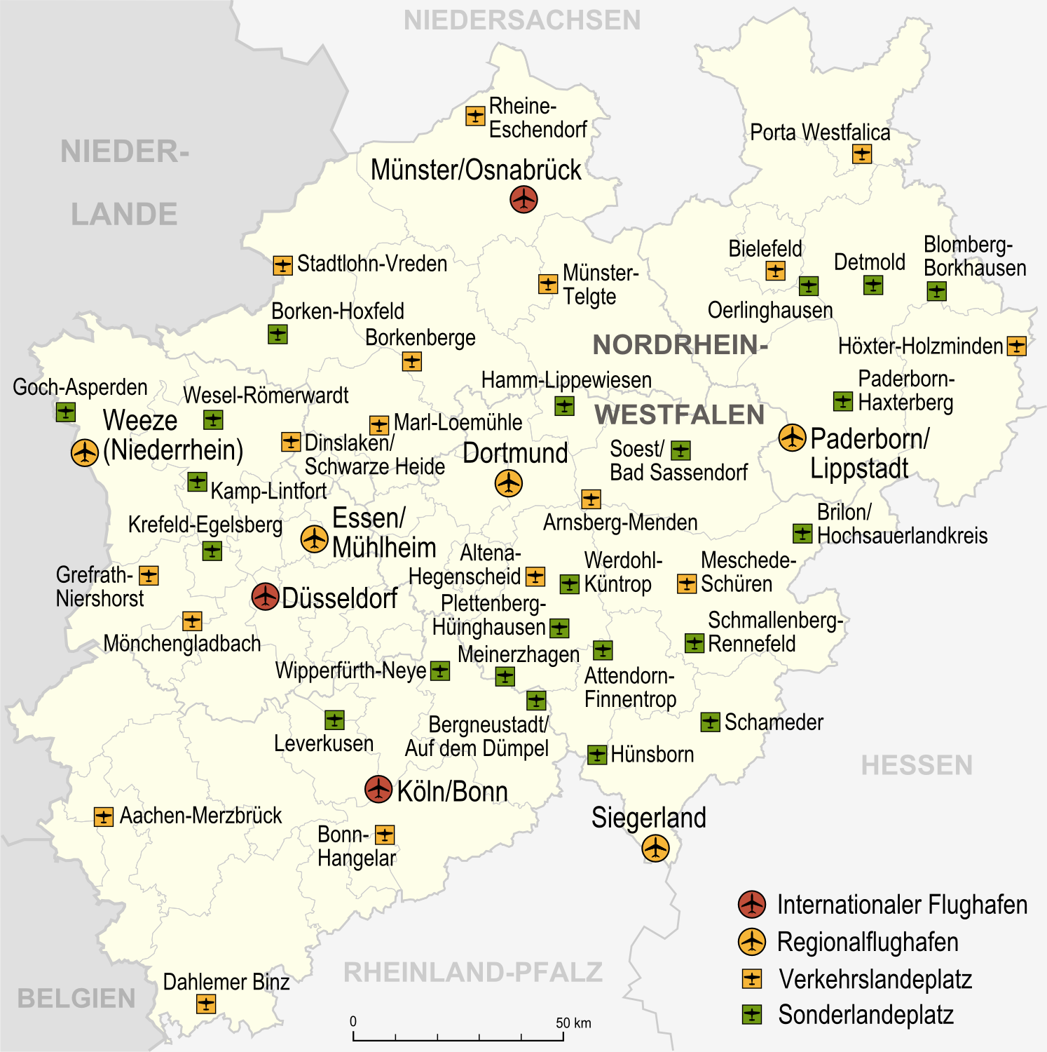 Liste der Verkehrs- und Sonderlandeplätze in Deutschland