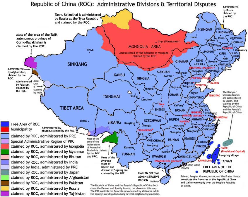 Administrative Gliederung der Republik China