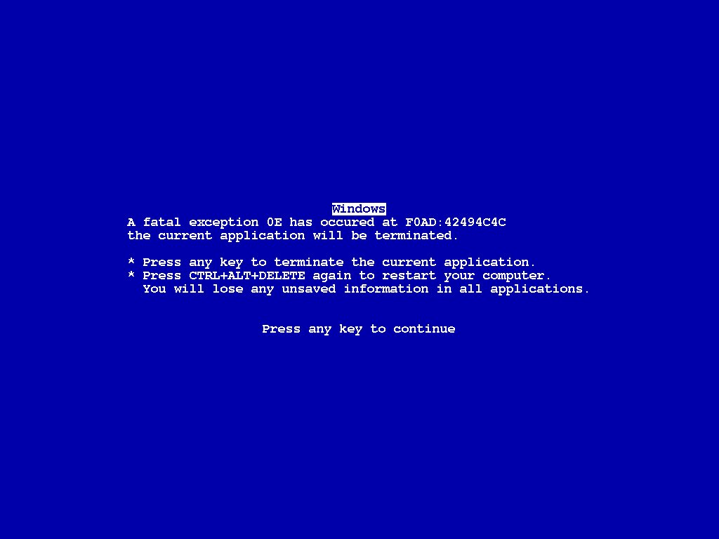 the BSoD screensaver on the BSoD screensaver on