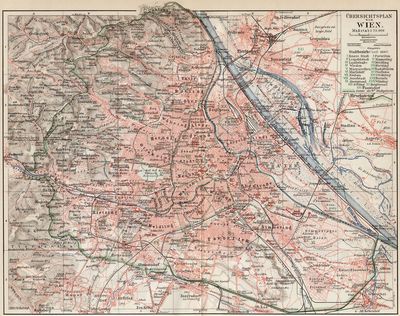 Übersichtplan von Wien.