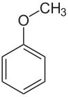 Strukturformel von Anisol