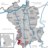 Lage der Gemeinde Ebershausen im Landkreis Günzburg