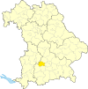 Lage des Landkreises Fürstenfeldbruck in Bayern