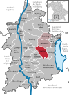 Lage der Gemeinde Finning im Landkreis Landsberg am Lech