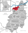 Lage des Marktes Manching im Landkreis Pfaffenhofen a.d.Ilm