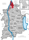 Lage der Gemeinde Prittriching im Landkreis Landsberg am Lech