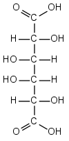 Structure of Mucic acid.svg