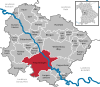 Lage der Stadt Treuchtlingen im Landkreis Weißenburg-Gunzenhausen