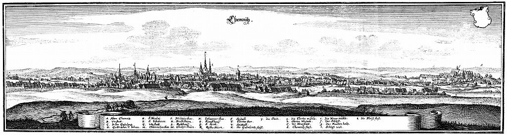 Panorama Chemnitz um 1650