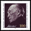 DBP 25. Todestag Konrad Adenauer 100 Pfennig 1992.jpg