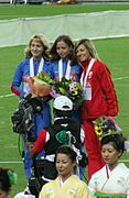 Schemjakina (links) bei den Weltmeisterschaften 2007
