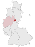 Deutschlandkarte, Position des Kreises Höxter hervorgehoben