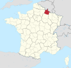 Lage des Departements Ardennes in Frankreich