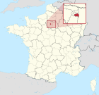 Lage des Departements Hauts-de-Seine in Frankreich