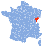 Lage von Doubs in Frankreich