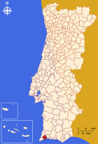 Position des Kreises Lagos (Portugal)