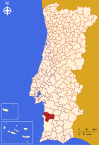 Position des Kreises Santiago do Cacém