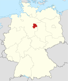 Deutschlandkarte, Position des Landkreises Gifhorn hervorgehoben