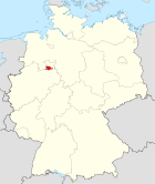 Deutschlandkarte, Position des Kreises Herford hervorgehoben