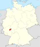 Deutschlandkarte, Position des Rheingau-Taunus-Kreises hervorgehoben