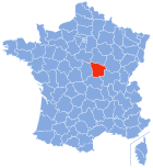 Lage von Nièvre in Frankreich