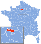 Lage von Val-d'Oise in Frankreich