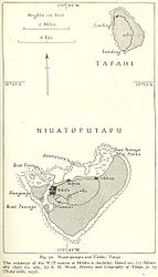 Historische Karte von Tafahi und Niuatoputapu