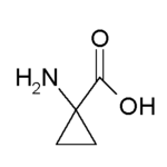 Strukturformel der 1-Aminocyclopropan-1-carbonsäure